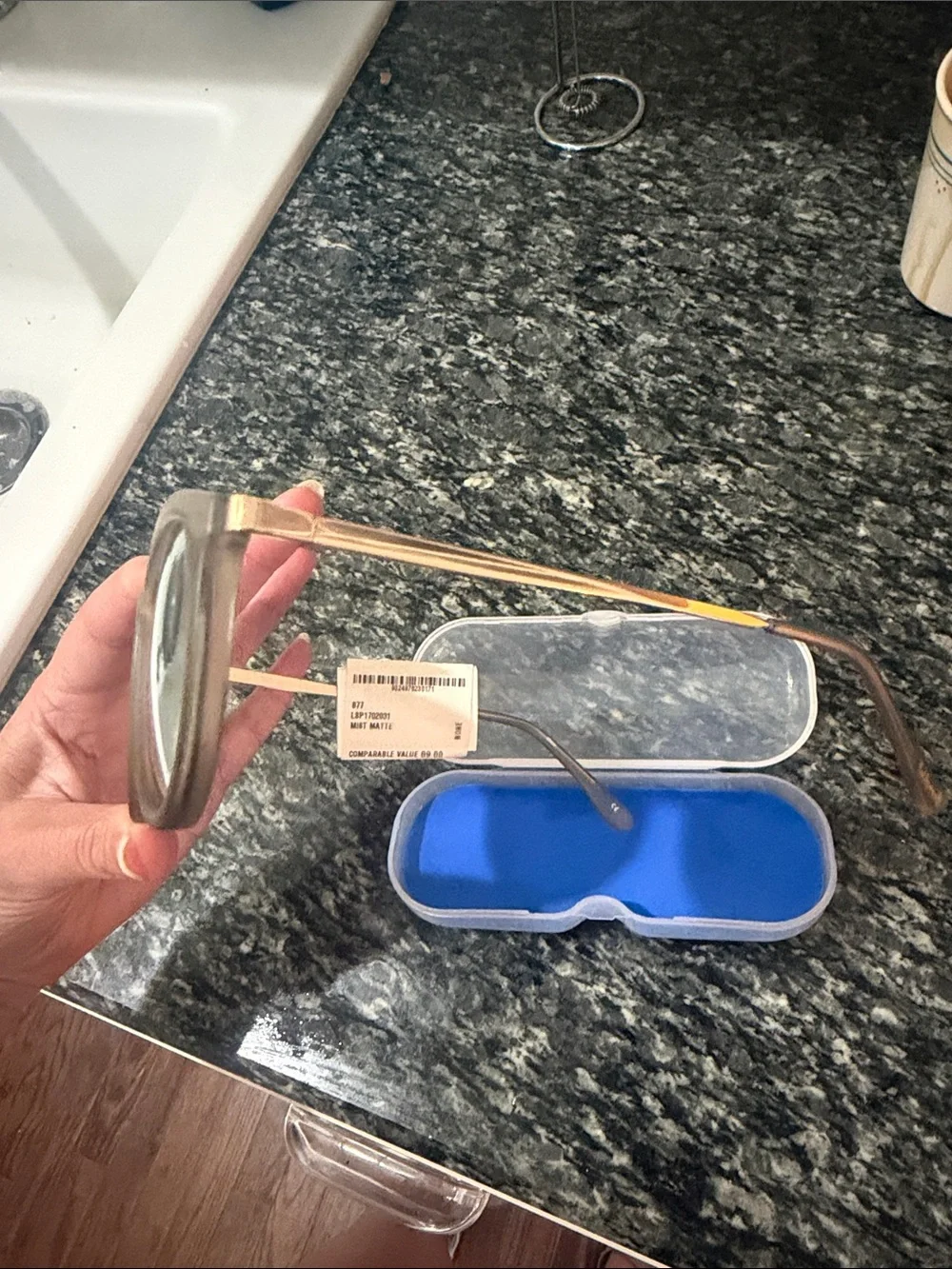 Le Specs Gold Frame Sunglasses with Mirrored Lenses